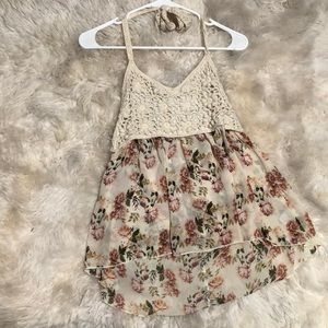 Spring/ Summer Floral Sheer halter top M